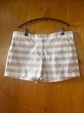 GAP Pink and White Striped Women's Bermuda Shorts 4